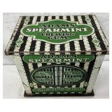 Adam’s Spearmint Chewing Gum Tin Can, 7×6 Inches
