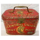 Central Union Cut Plug Tobacco Tin, Richmond, VA, 7×4.5 Inches
