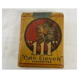 1955 Full Pack of ‘One-Eleven’ Cigarettes with 24 Cigarettes