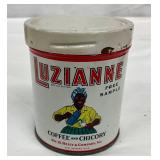 Luzianne Free Sample Coffee and Chicory Tin Can, 3×2 1/2 Inches