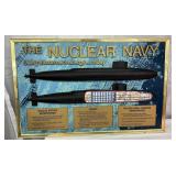 28 x 18-Inch Embossed ‘The Nuclear Navy’ Recruitment Display Board - 3D SUBMARINE MODELS 