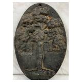 7 1/2×11 Cast Embossed Tree Plaque