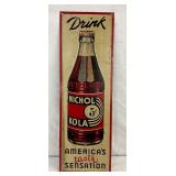 8×24 Embossed Metal Nichol Kola Advertising Sign