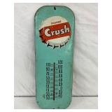 Vintage 6×16 Metal Orange Crush Advertising Thermometer