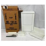 White Metal Windshield Wiper Cabinet, Model #597-01, New Old Stock