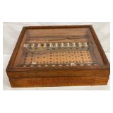 Wooden Early Store Display Case by Henry L. Hanson Inc., 18” x 9”