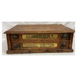 22″ x 7 1/2″ Clark’s O.N.T. Spool Cotton Early Store Cabinet