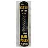 8 x 39-Inch Vintage Mail Pouch Tobacco Advertising Thermometer