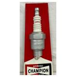 Champion Spark Plugs 10″ x 25″ Embossed Plastic Advertising Sign