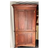 Two-Piece Corner Cabinet with Upper and Lower Storage