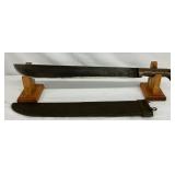 23-Inch U.S. Marked Machete with Scabbard 23-Inch U.S. Marked Machete with Scabbard