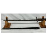 22-Inch Bayonet Knife with Wooden Handle and Sheath 22-Inch Bayonet Knife with Wooden Handle and Sheath