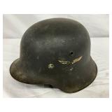 German WWII Steel Helmet with Decal Markings German WWII Steel Helmet with Decal Markings