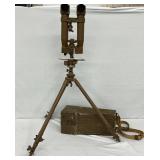 35in Tall Military-Style Binoculars on Tripod with Storage Case 35in Tall Military-Style Binoculars on Tripod with Storage Case