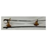 37-Inch German WWII Sword with Scabbard 37-Inch German WWII Sword with Scabbard