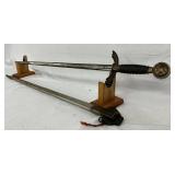 Early German WW2 Sword with Scabbard, 35in Long Early German WW2 Sword with Scabbard, 35in Long