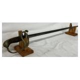 37-Inch War Sword with Wire-Wrapped Grip and Steel Guard 37-Inch War Sword with Wire-Wrapped Grip and Steel Guard