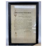 a framed address to Pickett’s Division, dated May 1863, featuring General Pickett’s signature  a framed address to Pickett’s Division, dated May 1863, featuring General Pickett’s signature