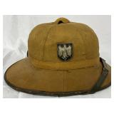 Early Twentieth-Century Military Pith Helmet with Insignia Early Twentieth-Century Military Pith Helmet with Insignia