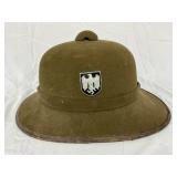 Early German Lightweight Pith Helmet with Insignia Early German Lightweight Pith Helmet with Insignia