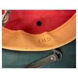 Marked with ‘JHS’ inside the leather liner.  Marked with ‘JHS’ inside the leather liner.