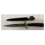 11-Inch World War II-Era Dagger with Sheath 11-Inch World War II-Era Dagger with Sheath