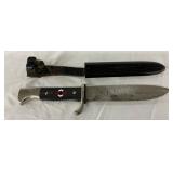 10-Inch German Youth Knife with Scabbard and Leather Strap 10-Inch German Youth Knife with Scabbard and Leather Strap