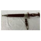 14-Inch German WWII Dagger with Scabbard 14-Inch German WWII Dagger with Scabbard