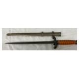 German WW2 Army Dagger with Scabbard, 14 1/2in, Eickhorn Solingen German WW2 Army Dagger with Scabbard, 14 1/2in, Eickhorn Solingen