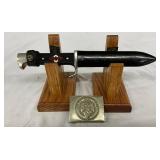 German WWII Youth Dagger and Belt Buckle, Lot of Two German WWII Youth Dagger and Belt Buckle, Lot of Two