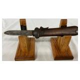 WWII Paratrooper Knife with 10-Inch Blade and Wooden Handle WWII Paratrooper Knife with 10-Inch Blade and Wooden Handle