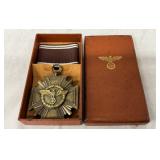 NSDAP 10-Year Service Medal, 3rd Class, Bronze, with Ribbon and Case NSDAP 10-Year Service Medal, 3rd Class, Bronze, with Ribbon and Case