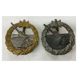 Kriegsmarine Coastal Artillery Medals, Set of Two Kriegsmarine Coastal Artillery Medals, Set of Two