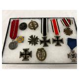 11 Early WWII German Medals with Various Designs and Ribbons 11 Early WWII German Medals with Various Designs and Ribbons