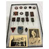 19 WWII German Insignia, Pins, and Ephemera 19 WWII German Insignia, Pins, and Ephemera