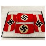 4 German WWII Armbands with Swastika Emblems 4 German WWII Armbands with Swastika Emblems