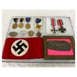 12 WWII German Medals, Badges, and Textile Items 12 WWII German Medals, Badges, and Textile Items