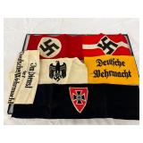 6 WWII German Armbands with Military and Nationalist Symbols 6 WWII German Armbands with Military and Nationalist Symbols