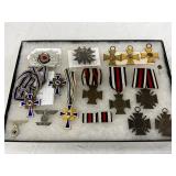 17 German WWII Military Awards and Badges with Ribbons 17 German WWII Military Awards and Badges with Ribbons