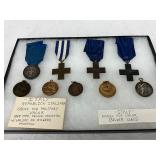 9 Italian Military Medals Including Cross for Military Valor 9 Italian Military Medals Including Cross for Military Valor