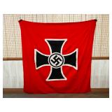 Large World War II German Flag with Iron Cross Symbol, 72×75 Inches Large World War II German Flag with Iron Cross Symbol, 72×75 Inches