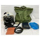 Early WWII Flight Crew Helmet with Bag, Paperwork, and Accessories Early WWII Flight Crew Helmet with Bag, Paperwork, and Accessories