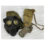 Two U.S. Military Gas Masks with Original Carrying Bags Two U.S. Military Gas Masks with Original Carrying Bags