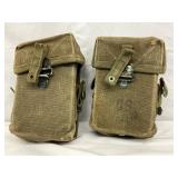 WWII-Era Canvas Magazine Holders, US Marked, 5-6 Inches WWII-Era Canvas Magazine Holders, US Marked, 5-6 Inches