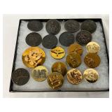20 U.S. WWII Military Buttons, Mixed Designs and Finishes 20 U.S. WWII Military Buttons, Mixed Designs and Finishes
