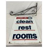DSP Restroom Sign with Hanger, 18in x 26in