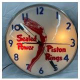 Sealed Power Piston Rings 15in Lighted Clock