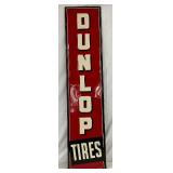 1949 Emb. Dunlop Tires Sign, Self Framed, 14×60 