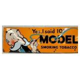  Model Smoking Tobacco  SSP Sign, 34in x 12in