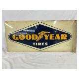 1962 Goodyear Tires DS Metal Flange Sign, 26×12